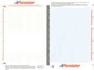Purolator peel and stick label