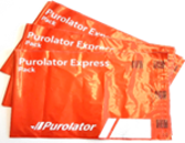 red Purolator package